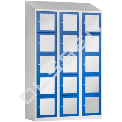 BASIC Locker with 15 transparent doors